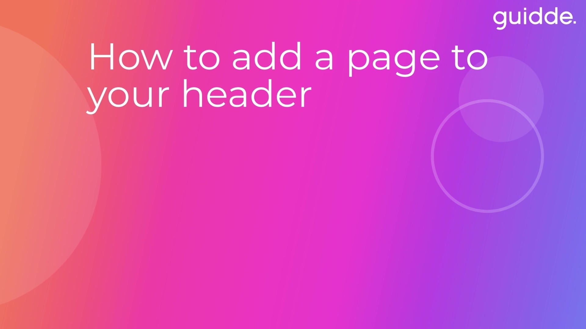 Menu: How to Add a Page to Your Dropdown Menu